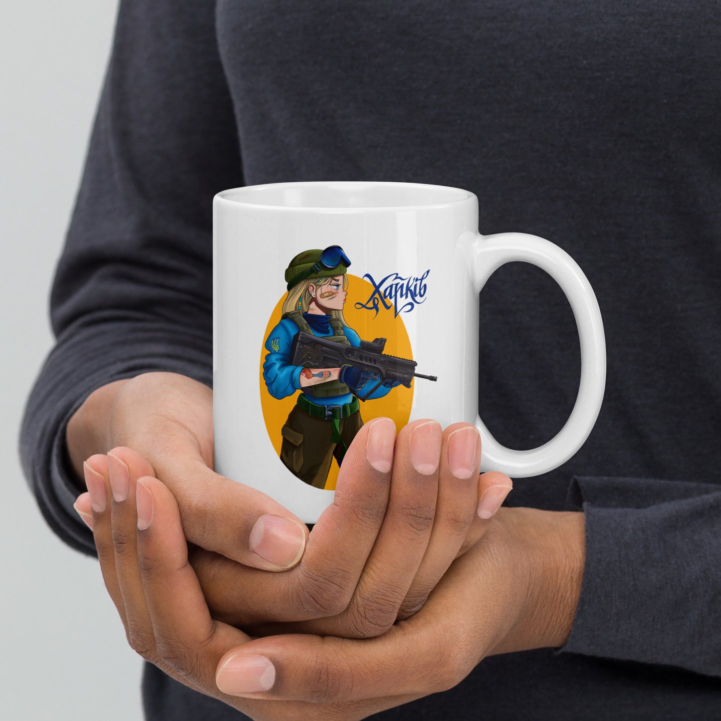 Ukraine Girls - White glossy mug