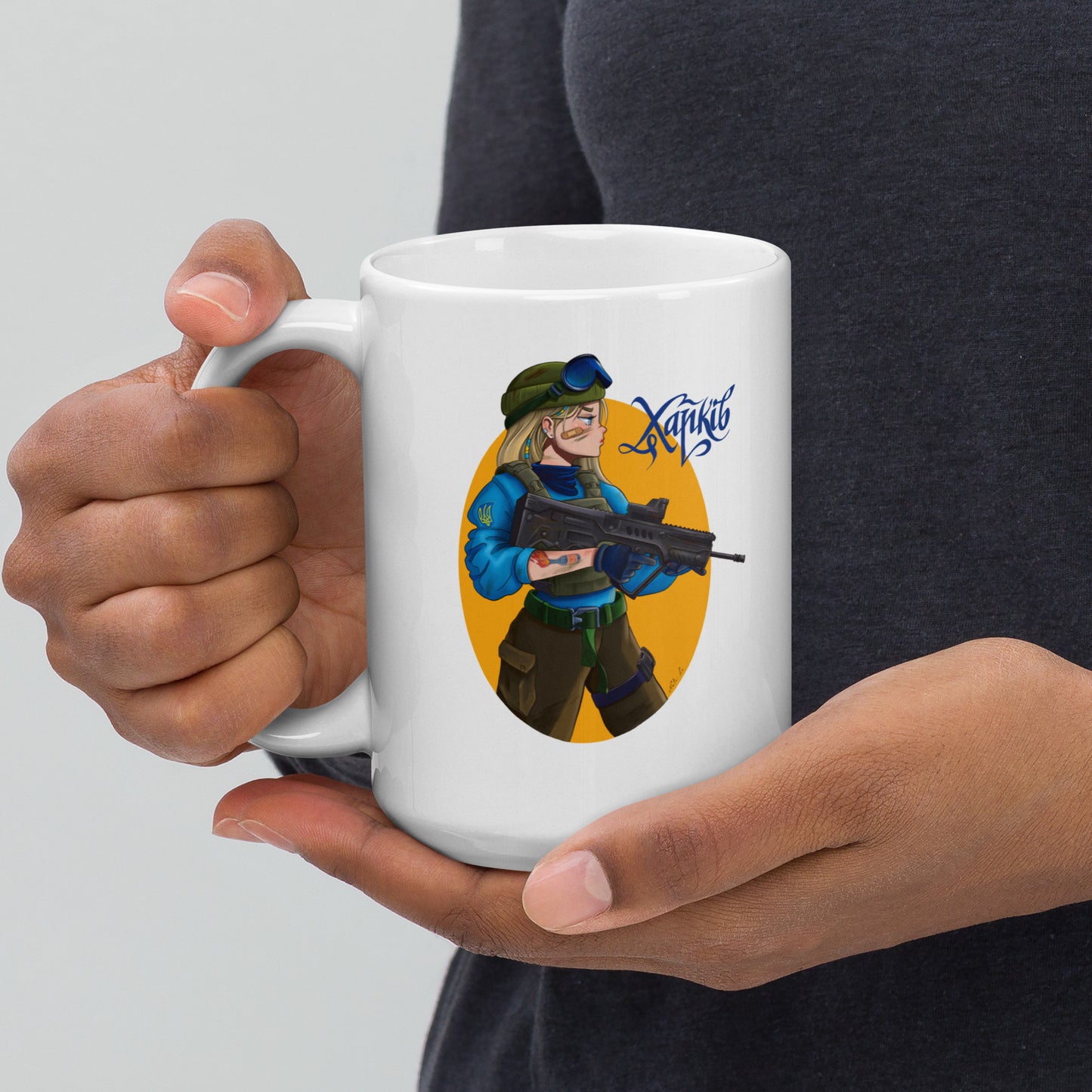 Ukraine Girls - White glossy mug