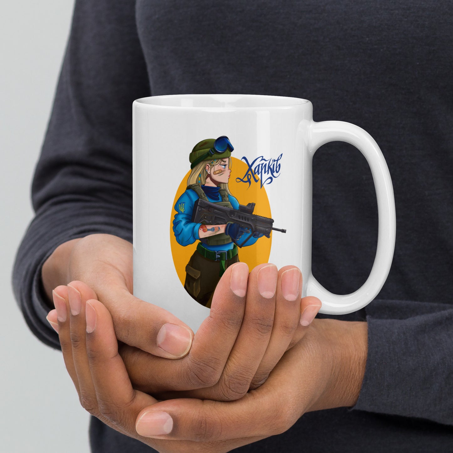 Ukraine Girls - White glossy mug