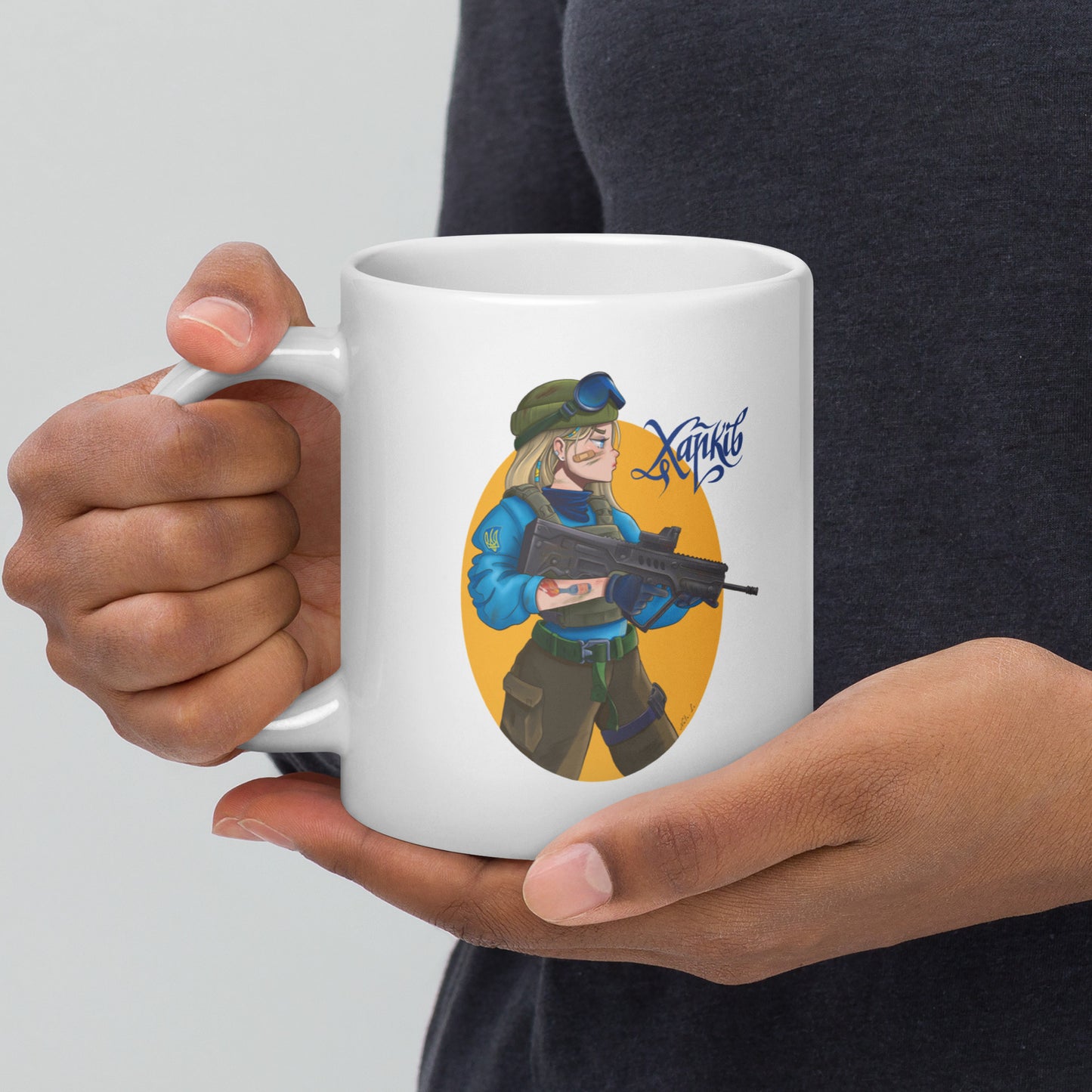 Ukraine Girls - White glossy mug