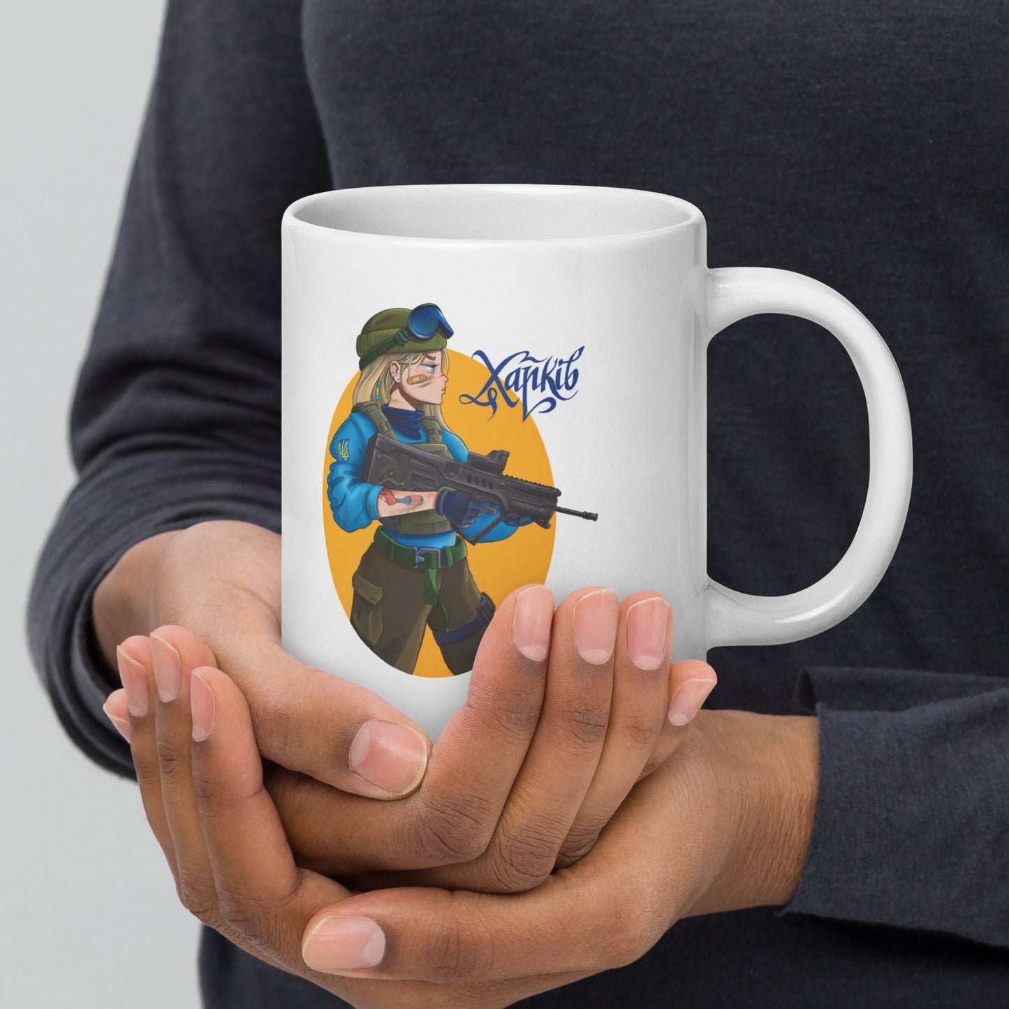 Ukraine Girls - White glossy mug