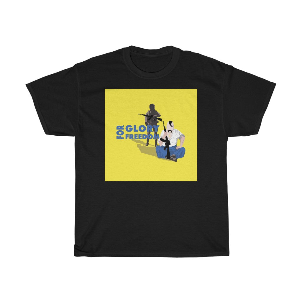 For Glory, For Freedom by Mykola Matviichuk Unisex Cotton T-Shirt