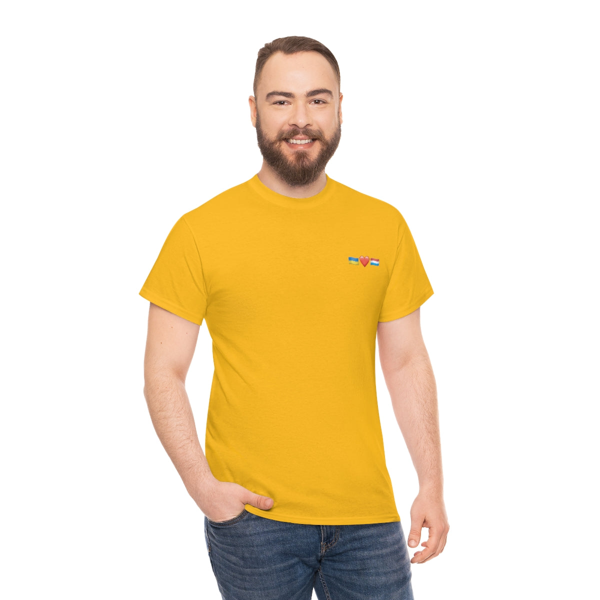 Luxemburgs Unterstützung - doppelseitiges Unisex-T-Shirt