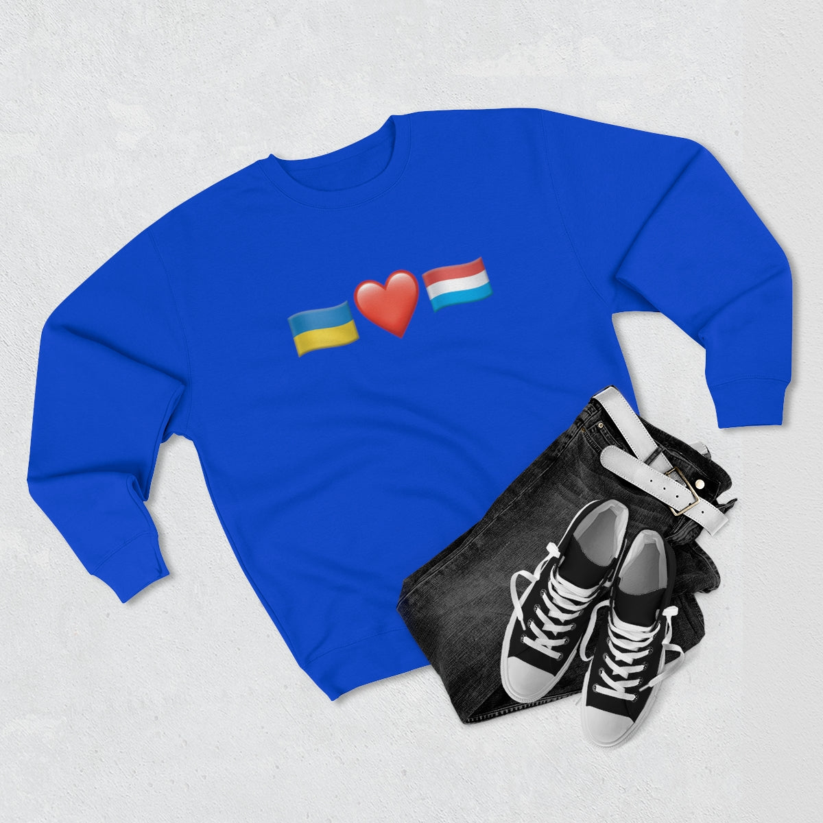 Luxembourg's Support - Unisex Premium Crewneck Sweatshirt