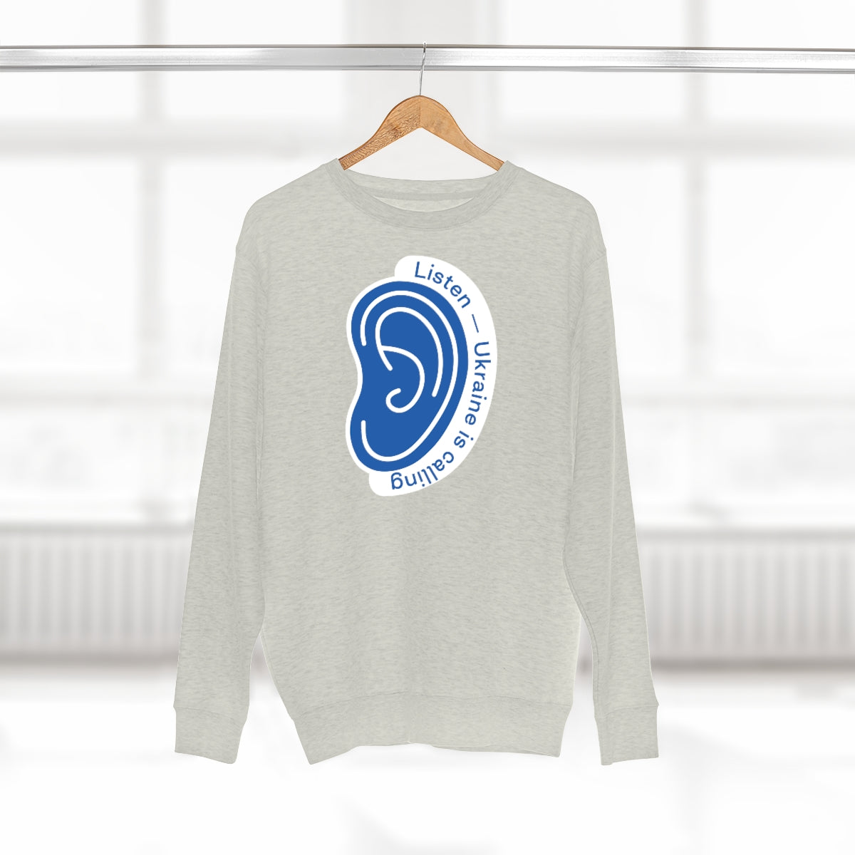 Listen To Ukraine's Call - Unisex Premium Crewneck Sweatshirt