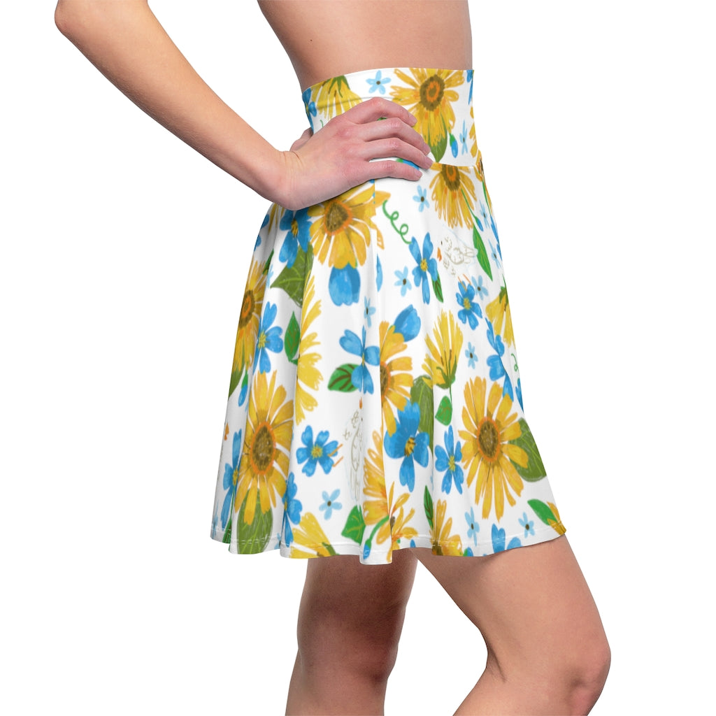 Peace For Ukraine Pattern by Jolly Dragons Women's Skater Skirt