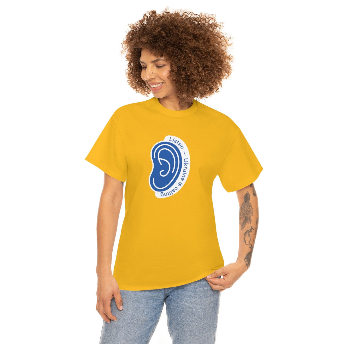 Hören Sie den Anruf der Ukraine - Unisex-T-Shirt