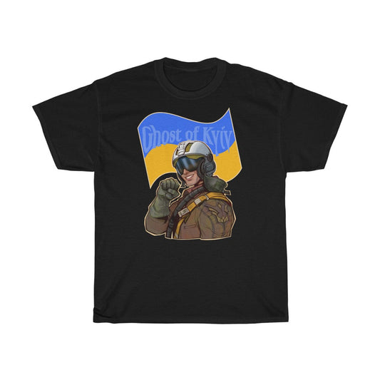 Ghost Of Kyiv by Ani Larmina Unisex Cotton T-Shirt