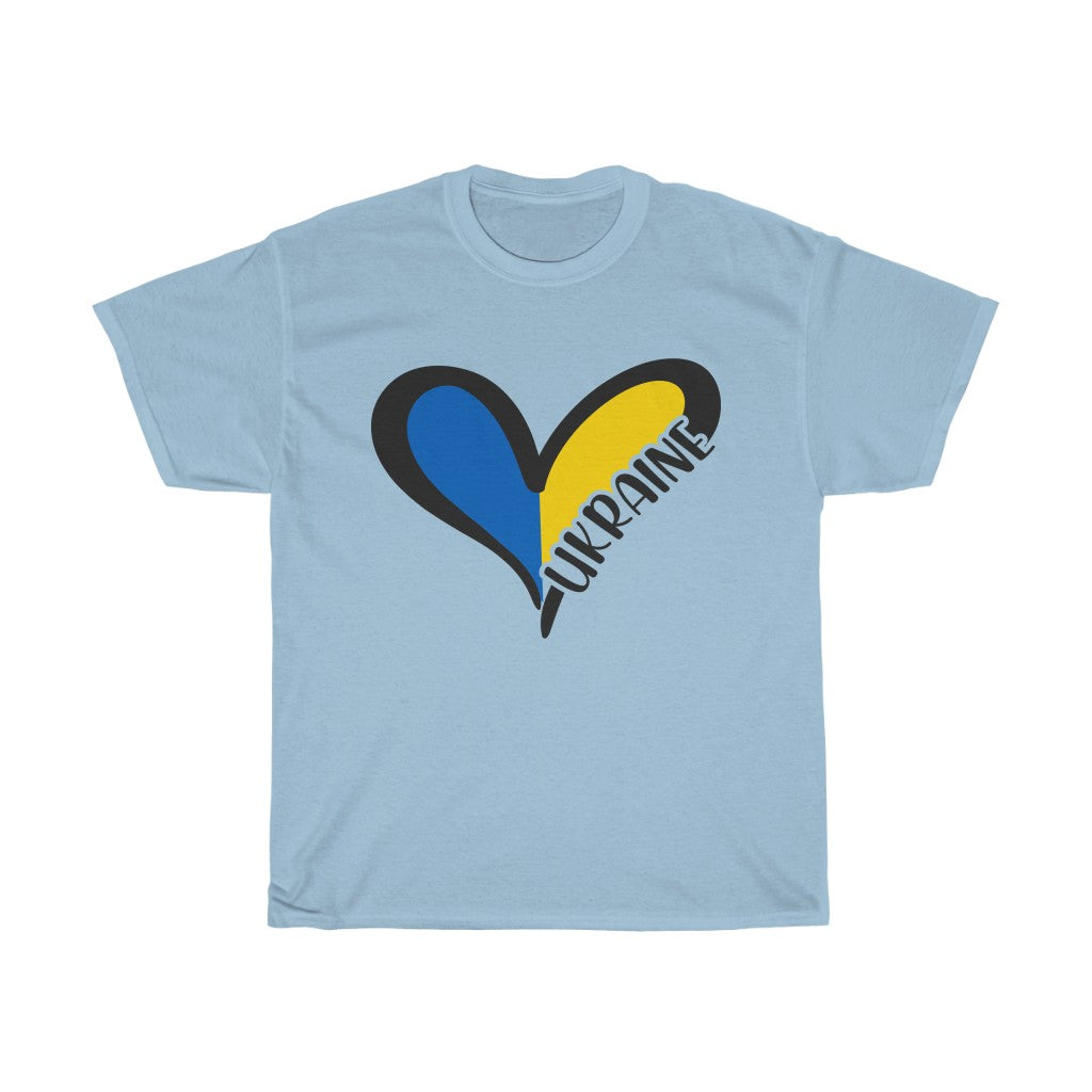 Save Ukraine Heart Unisex Cotton T-Shirt