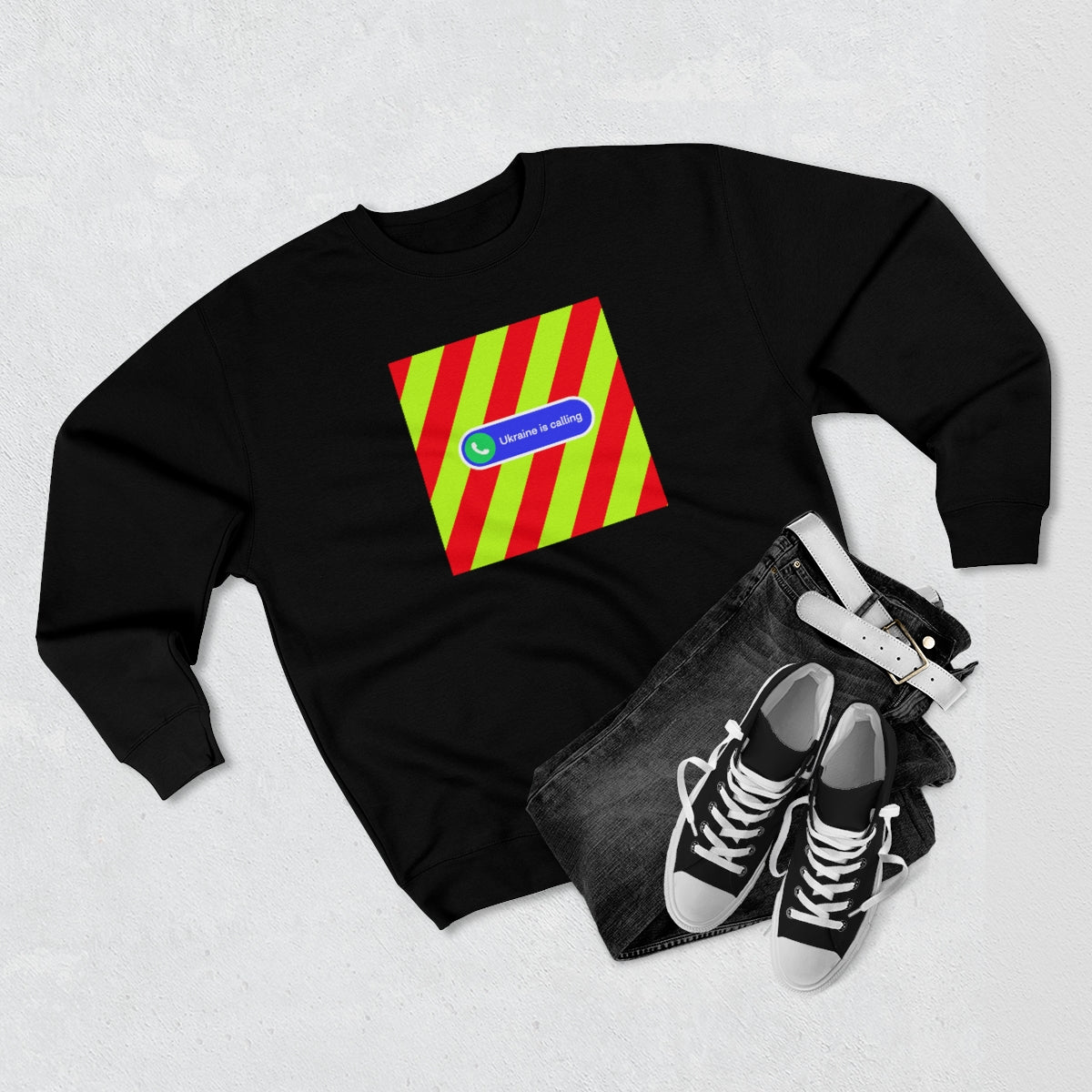 Donated To Ukraine - Unisex Premium Crewneck Sweatshirt