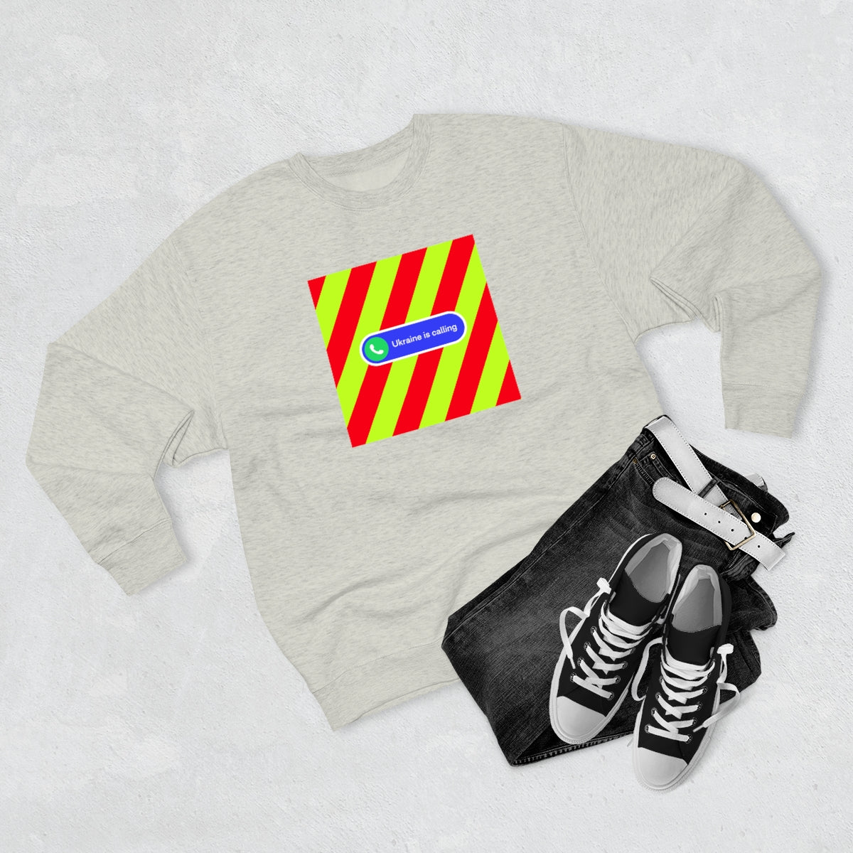 Donated To Ukraine - Unisex Premium Crewneck Sweatshirt