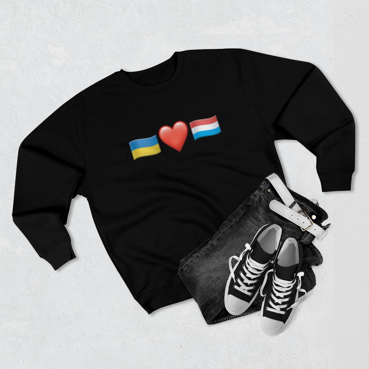 Luxembourg's Support - Unisex Premium Crewneck Sweatshirt