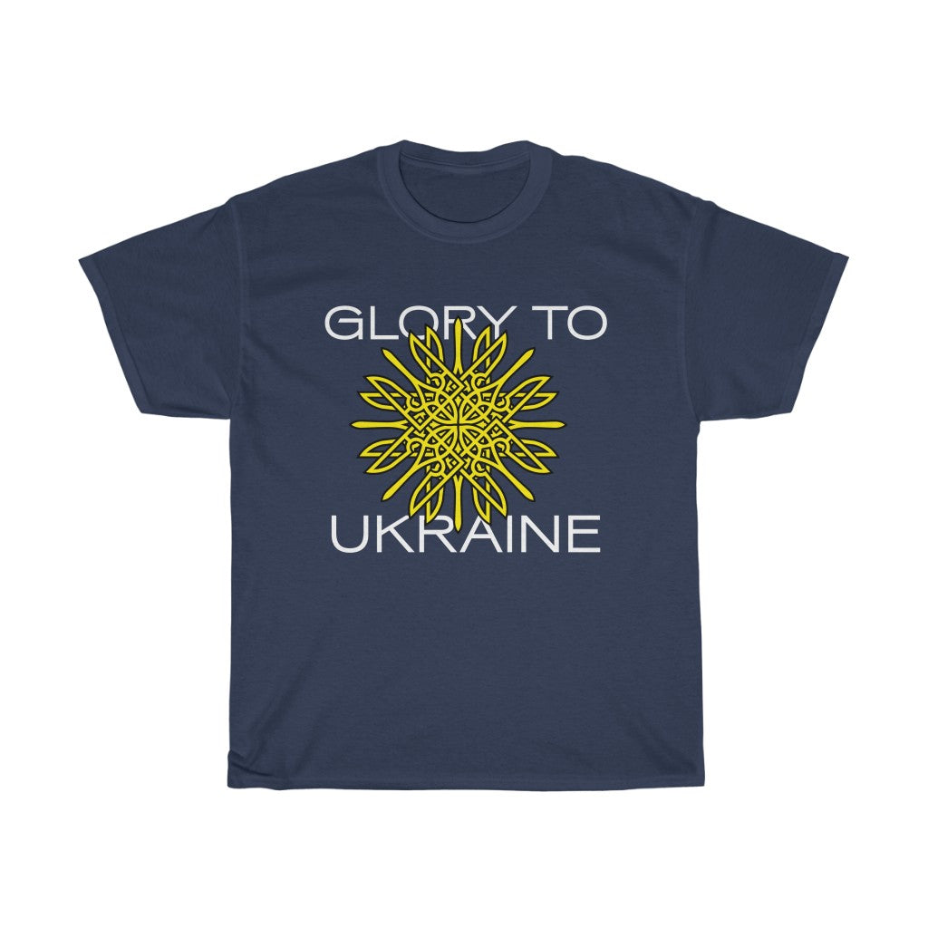 tryzub-flower by LLIWELL branding agency Unisex Cotton T-Shirt.