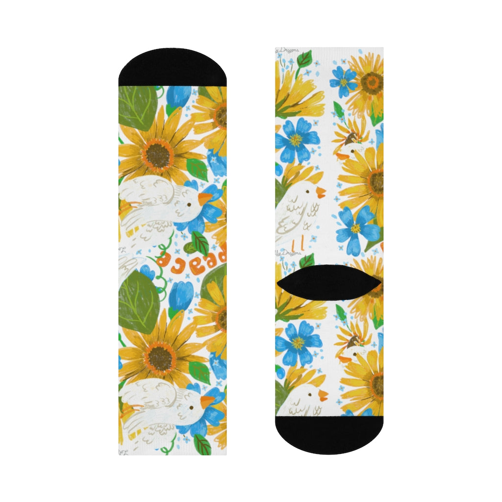 Peace For Ukraine by Jolly Dragons Crew Socks