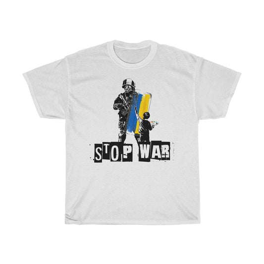 Stop War Ukraine Unisex Cotton T-Shirt