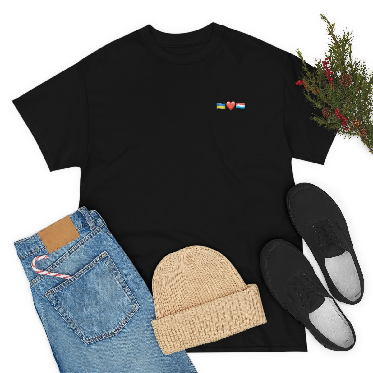 Luxemburgs Unterstützung - doppelseitiges Unisex-T-Shirt