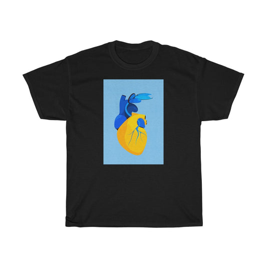 Herzen für die Ukraine von Eglė Plytnikaitė Unisex-Baumwoll-T-Shirt
