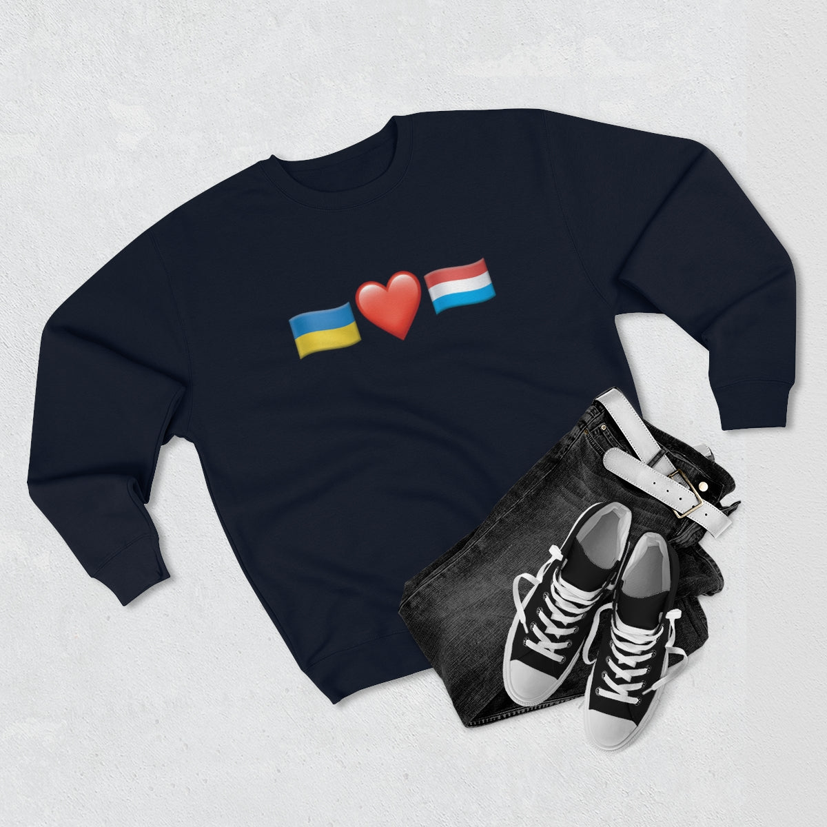 Luxembourg's Support - Unisex Premium Crewneck Sweatshirt