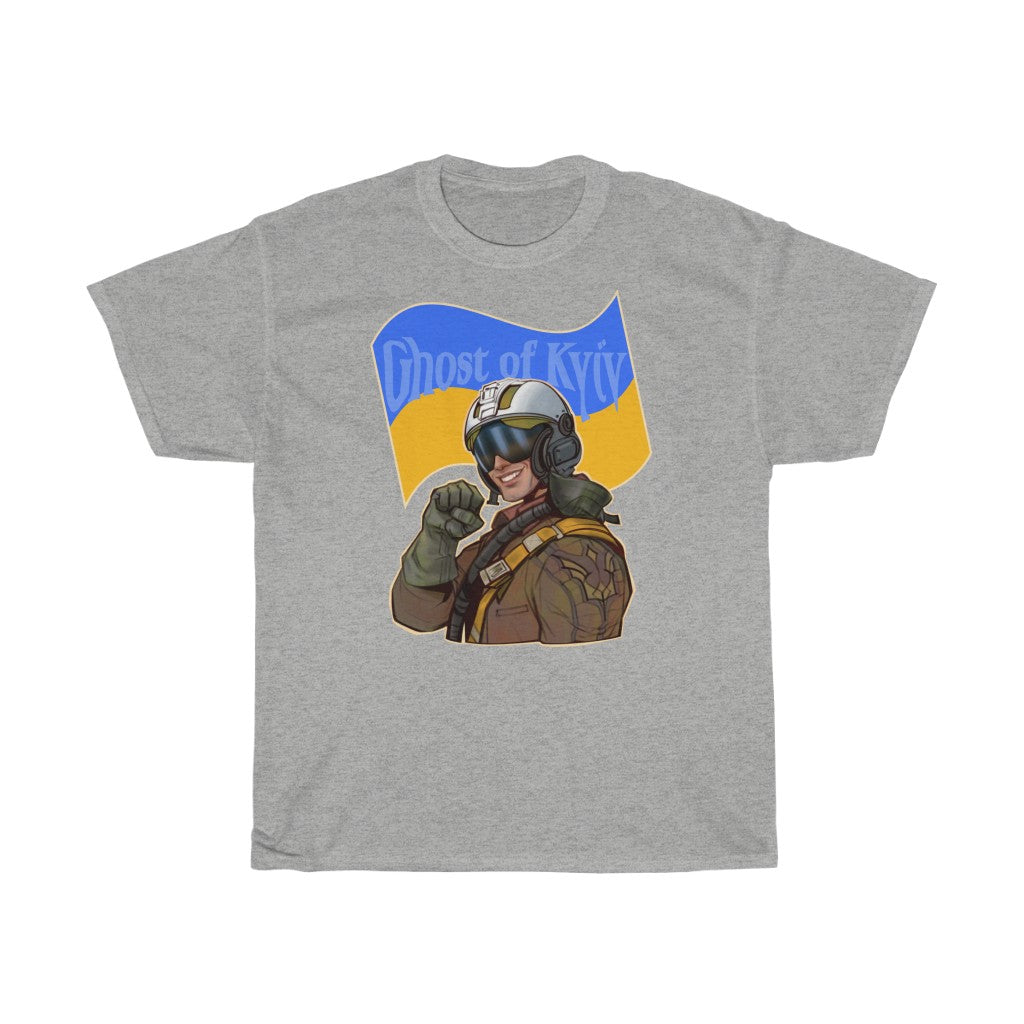 Ghost Of Kyiv by Ani Larmina Unisex Cotton T-Shirt