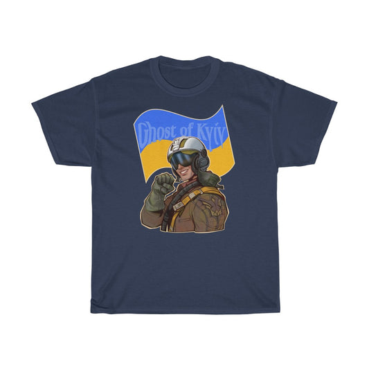 Ghost Of Kyiv by Ani Larmina Unisex Cotton T-Shirt