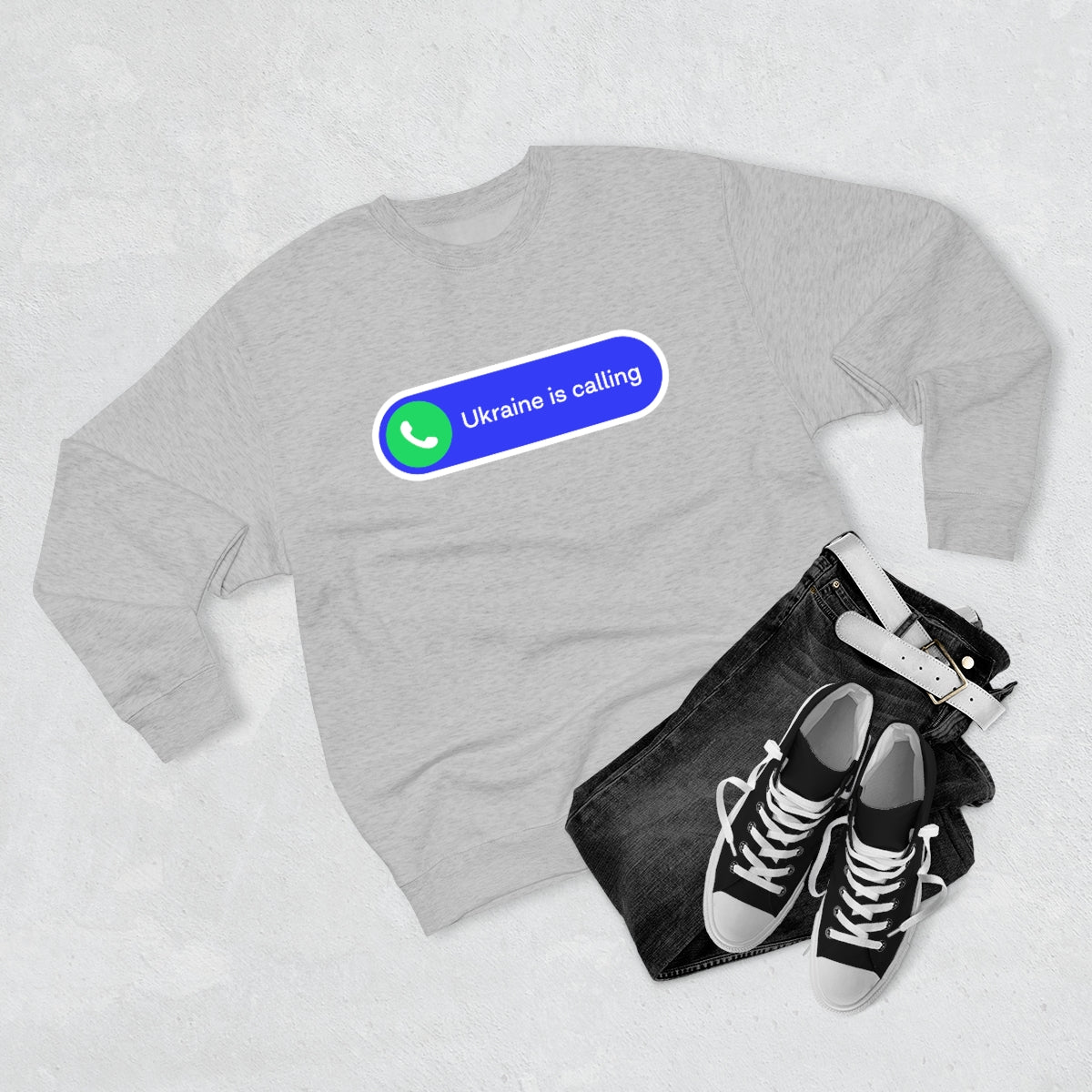 Ukraine Is Calling - Unisex Premium Crewneck Sweatshirt