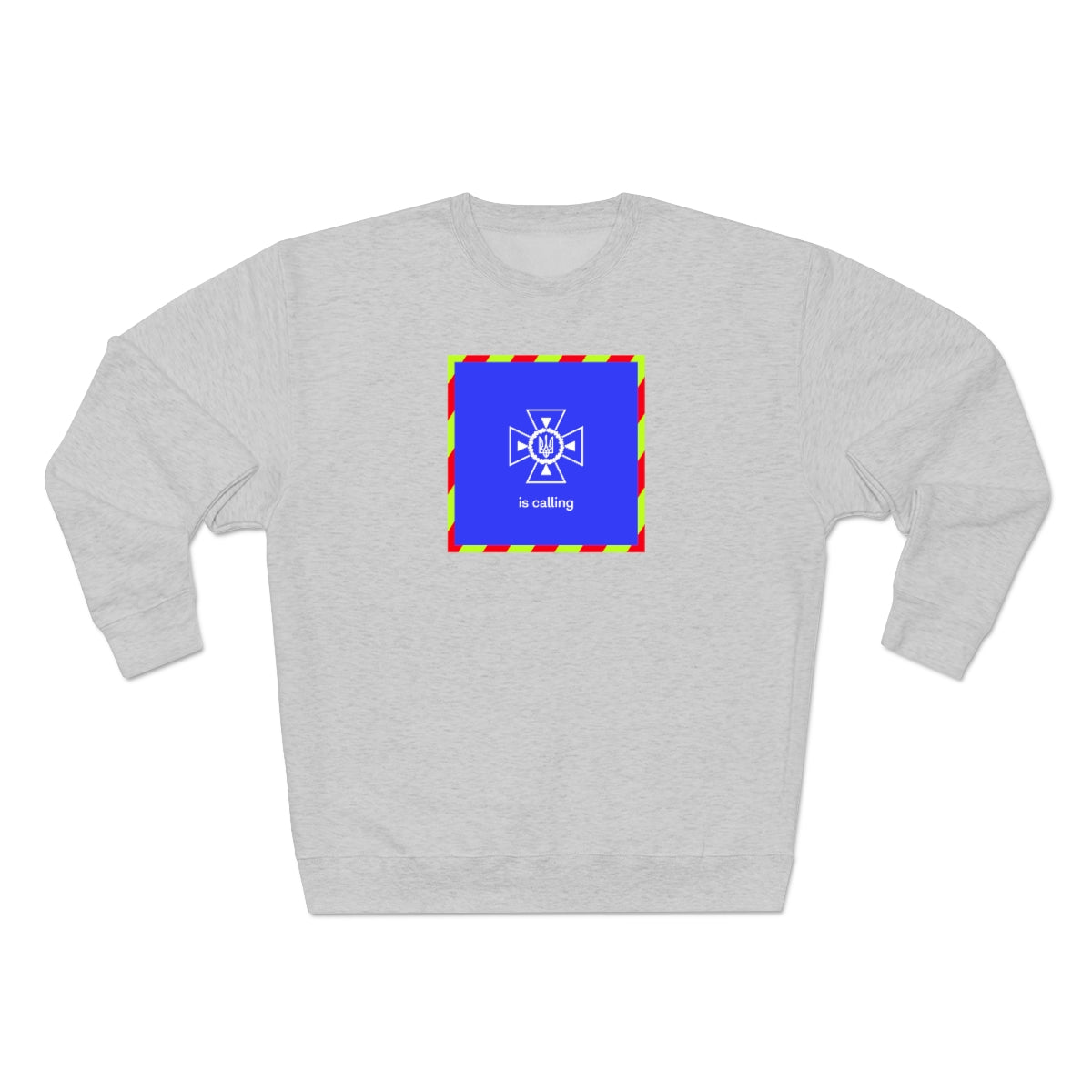 Ukraine's Calling Square - Unisex Premium Crewneck Sweatshirt