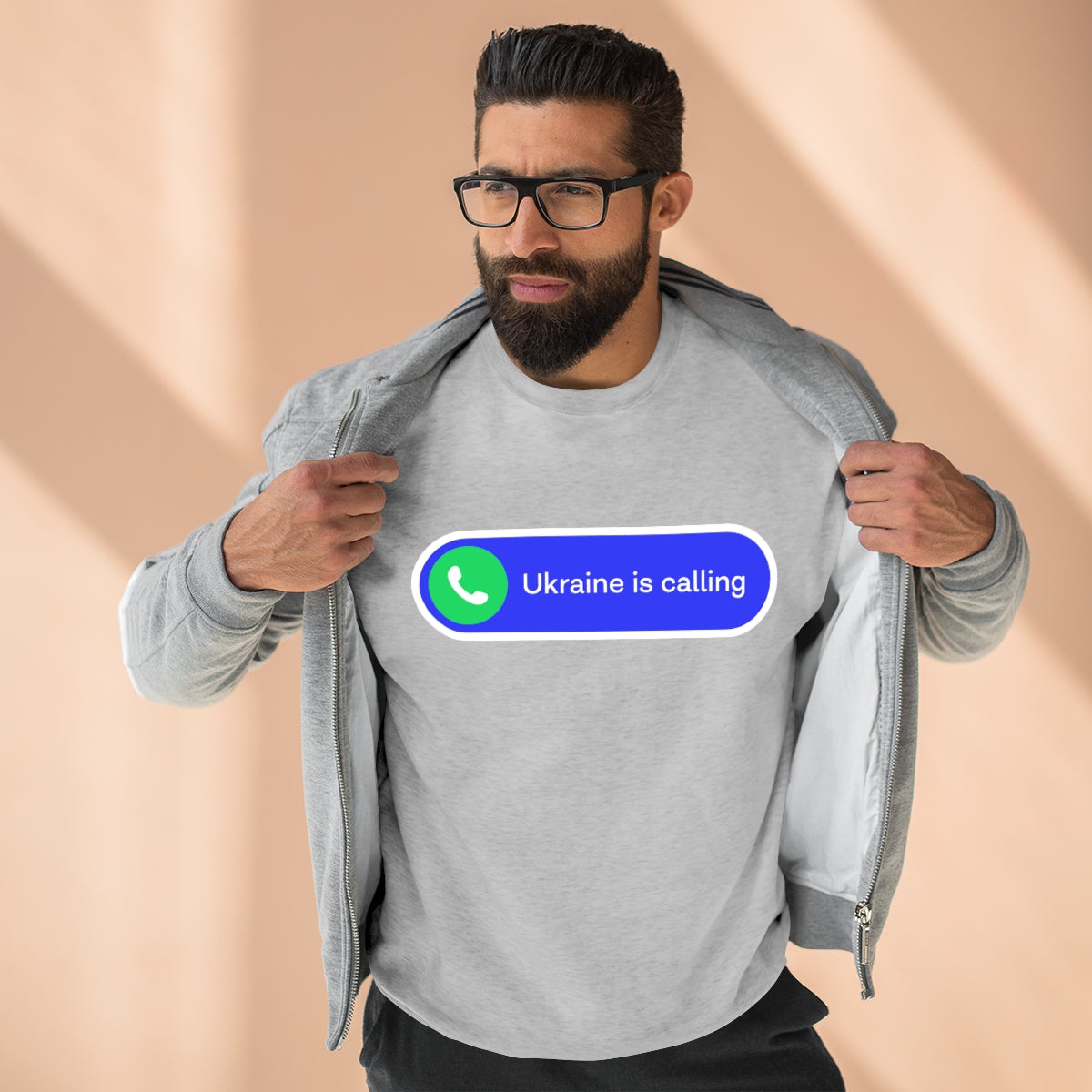 Ukraine Is Calling - Unisex Premium Crewneck Sweatshirt