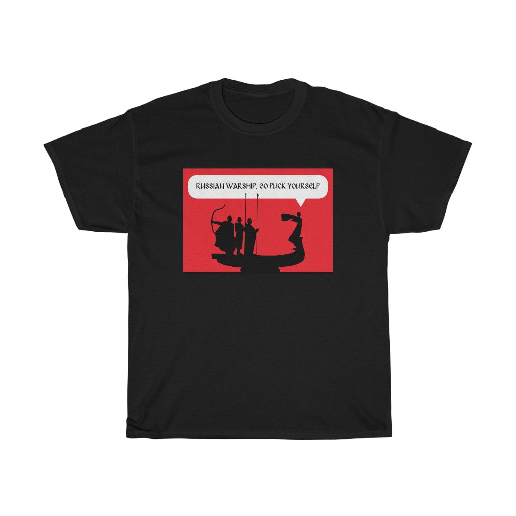 Kyi Shek Horiv eng by Oksana Fedko Unisex Cotton T-Shirt
