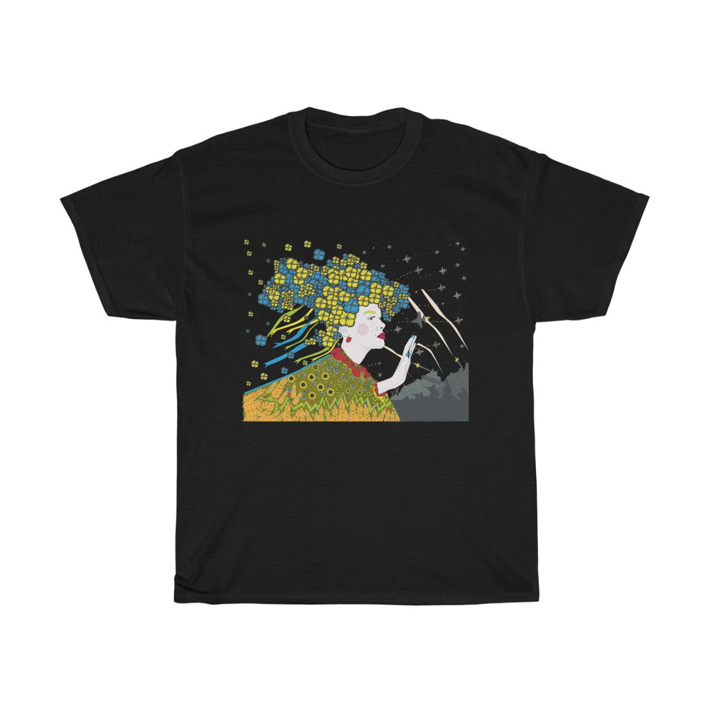 Peace For Ukraine by Anastasiia Dodul Unisex Cotton T-Shirt
