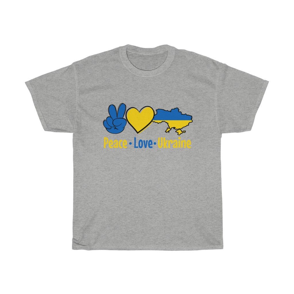 Peace Love Ukraine Unisex Cotton T-Shirt