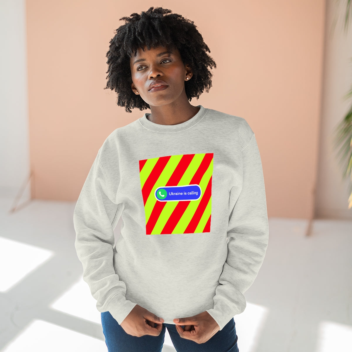 Donated To Ukraine - Unisex Premium Crewneck Sweatshirt