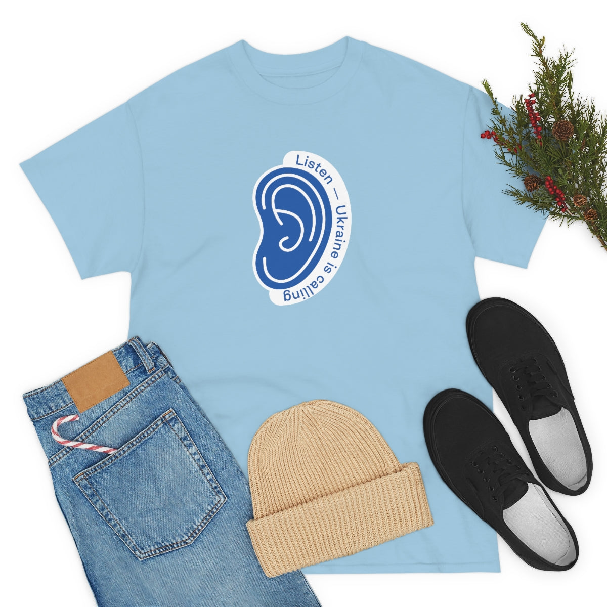 Hören Sie den Anruf der Ukraine - Unisex-T-Shirt