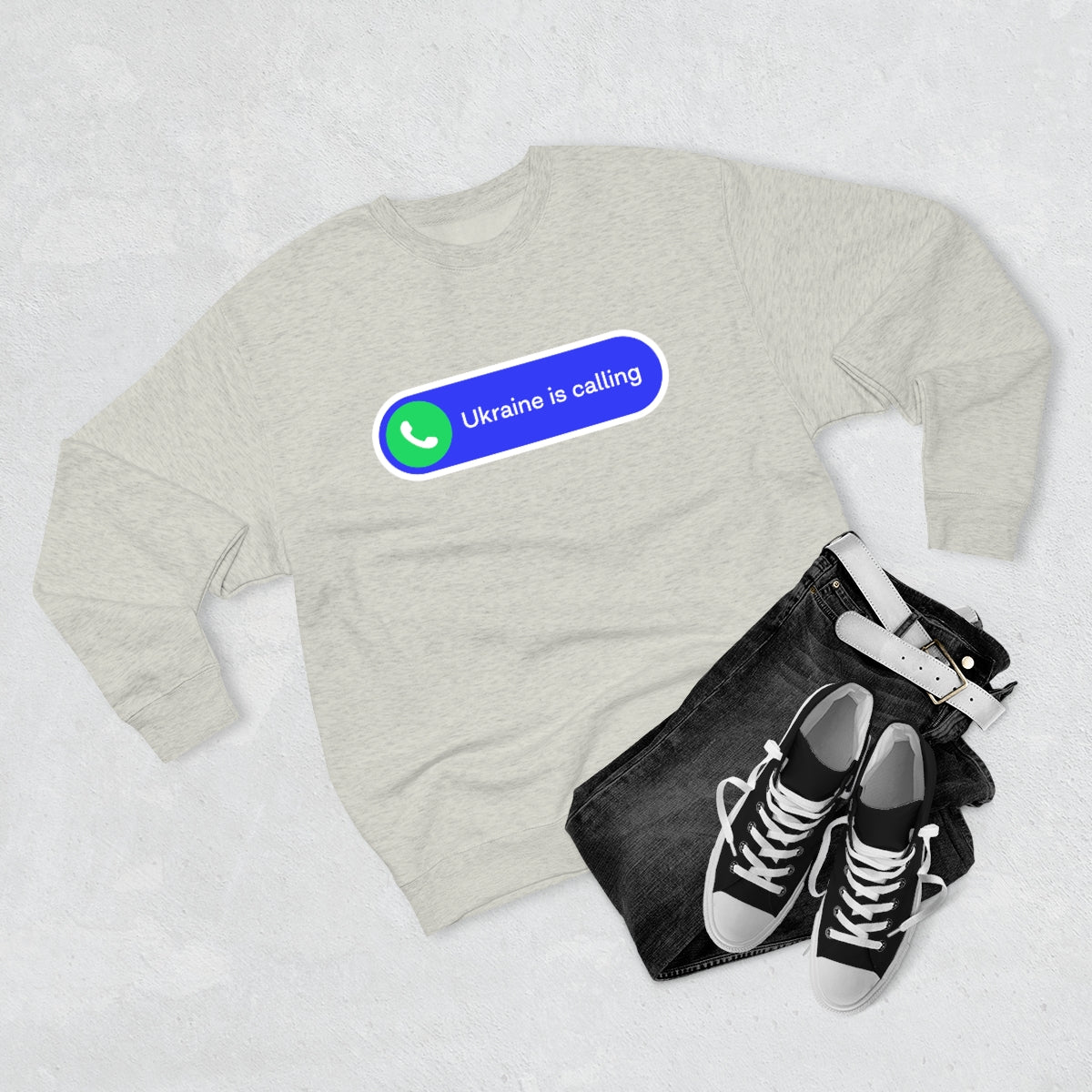 Ukraine Is Calling - Unisex Premium Crewneck Sweatshirt