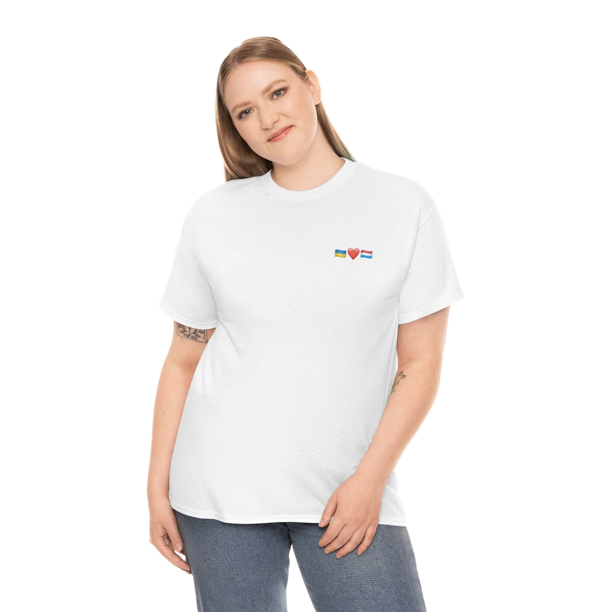 Luxemburgs Unterstützung - doppelseitiges Unisex-T-Shirt