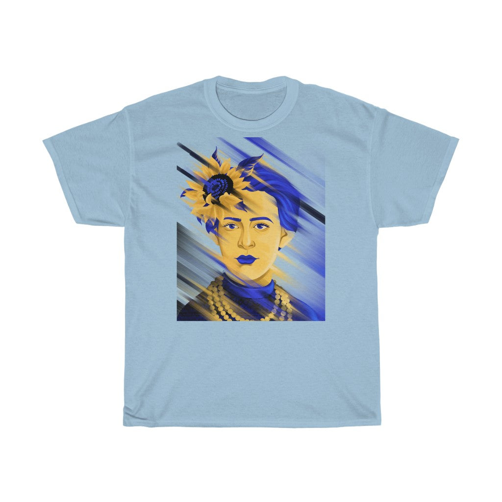 Lesya Ukrainka by Polina Skurykhina Unisex Cotton T-Shirt