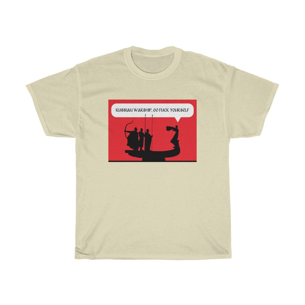 Kyi Shek Horiv eng by Oksana Fedko Unisex Cotton T-Shirt