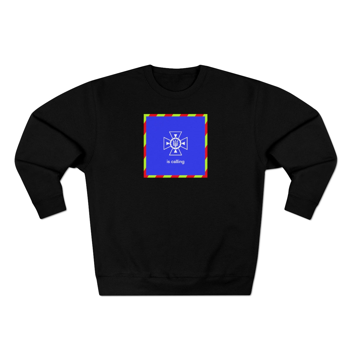 Ukraine's Calling Square - Unisex Premium Crewneck Sweatshirt