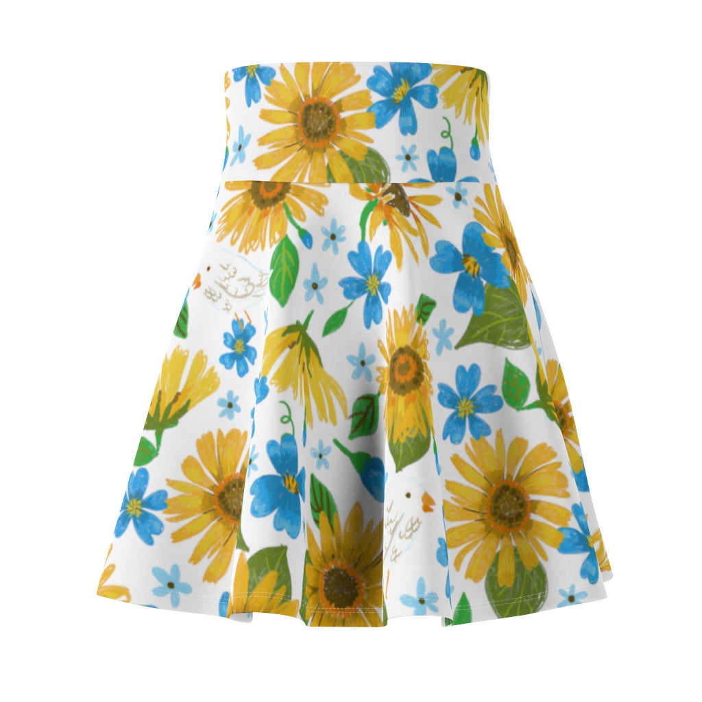 Peace For Ukraine Pattern by Jolly Dragons Women's Skater Skirt