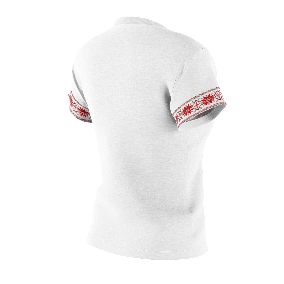 Women's Traditional Embroidery Print Tshirt White