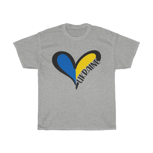 Save Ukraine Heart Unisex Cotton T-Shirt