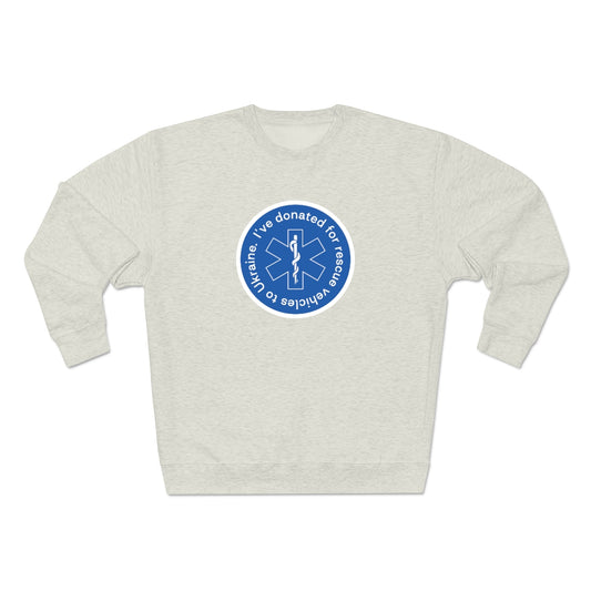 Gespendet - Unisex-Premium-Sweatshirt mit Rundhalsausschnitt