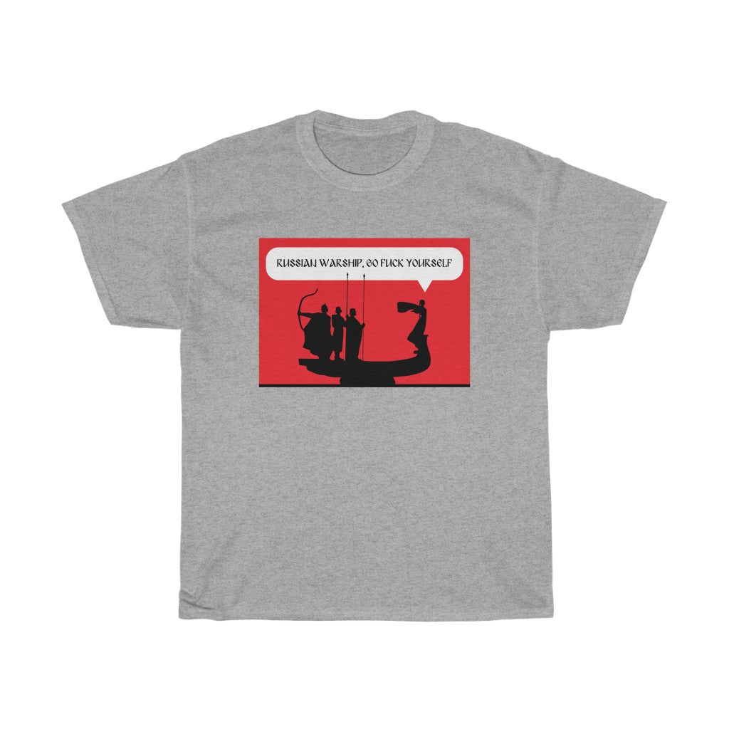 Kyi Shek Horiv eng by Oksana Fedko Unisex Cotton T-Shirt