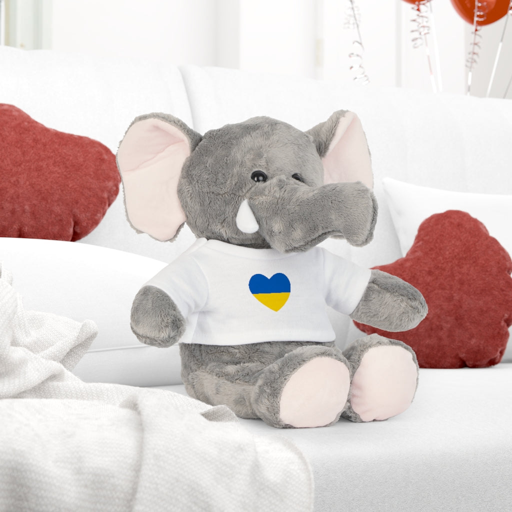 Plush Toy with Heart T-Shirt