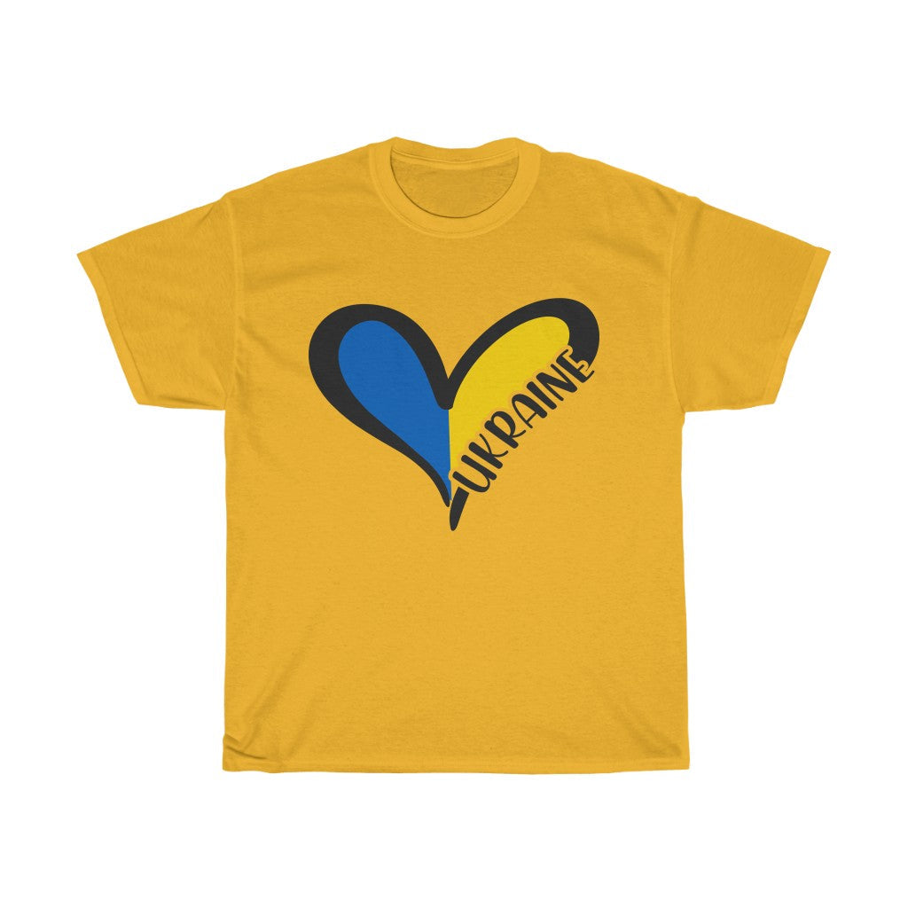 Save Ukraine Heart Unisex Cotton T-Shirt