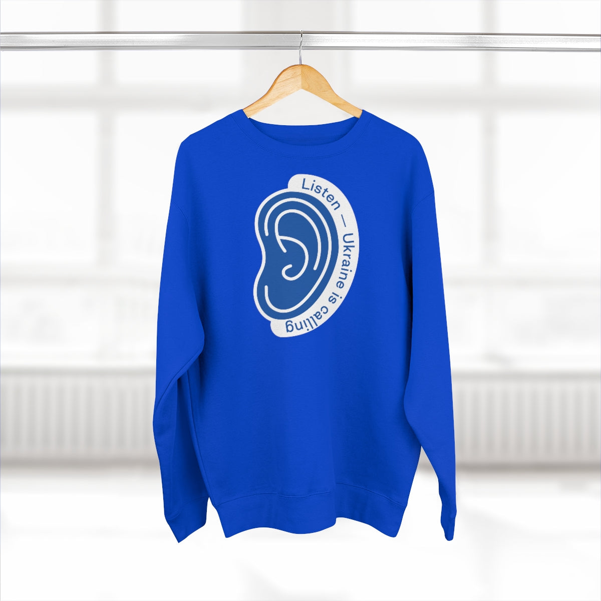 Listen To Ukraine's Call - Unisex Premium Crewneck Sweatshirt