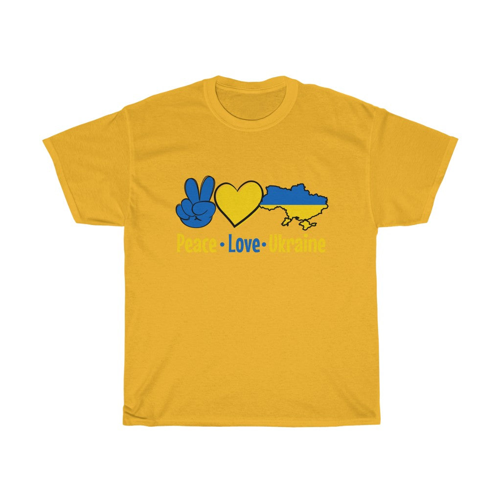 Peace Love Ukraine Unisex Cotton T-Shirt