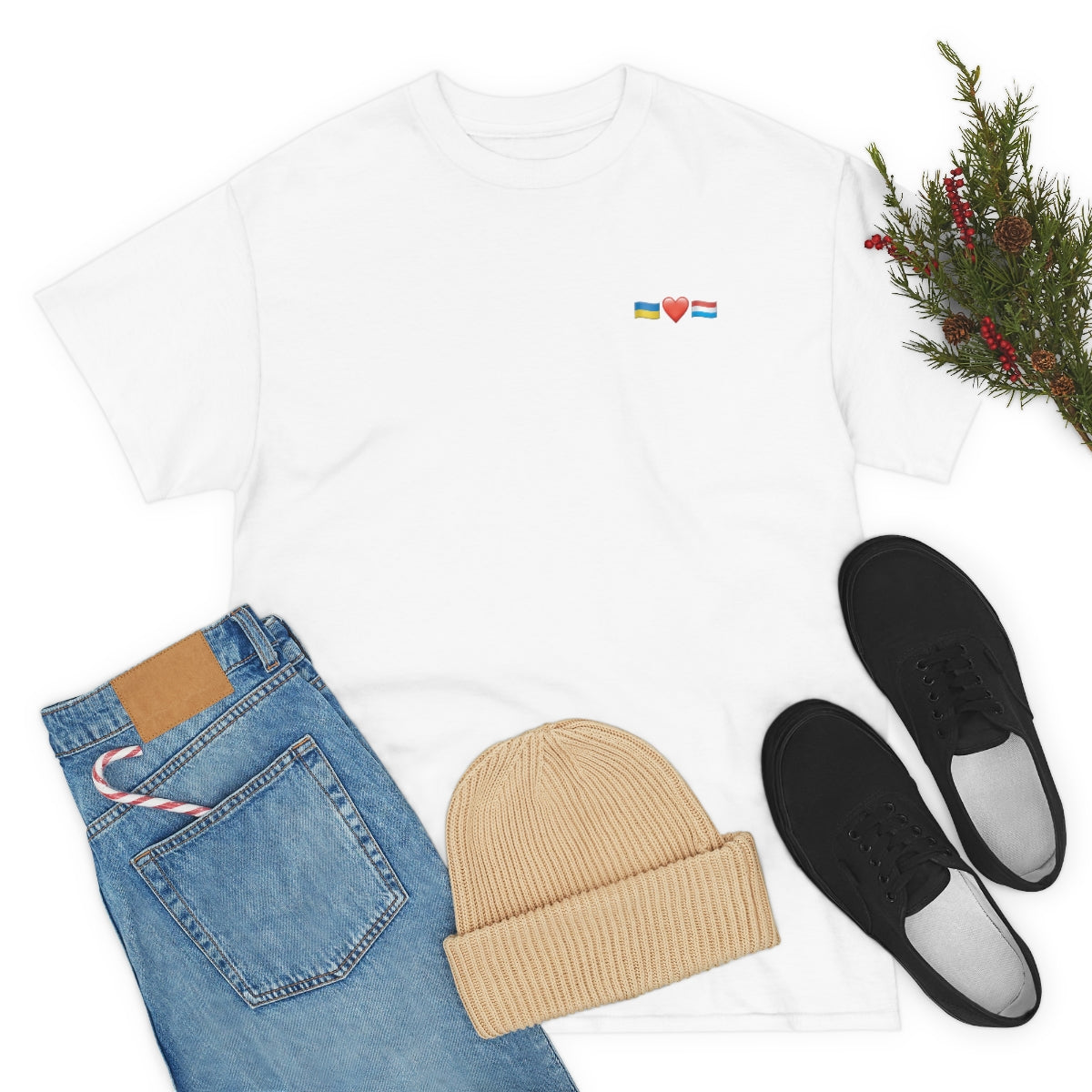 Luxemburgs Unterstützung - doppelseitiges Unisex-T-Shirt