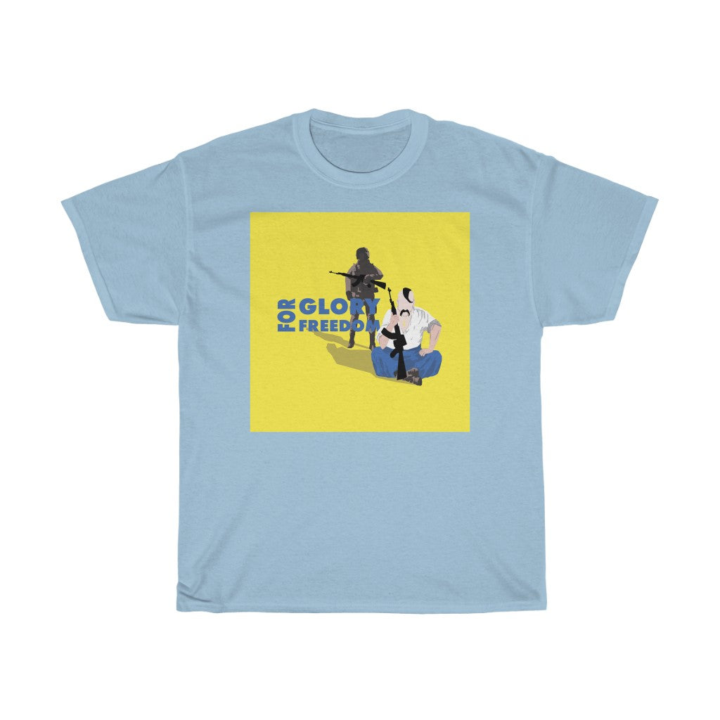 For Glory, For Freedom by Mykola Matviichuk Unisex Cotton T-Shirt