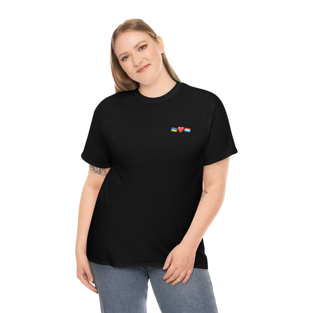 Luxemburgs Unterstützung - doppelseitiges Unisex-T-Shirt