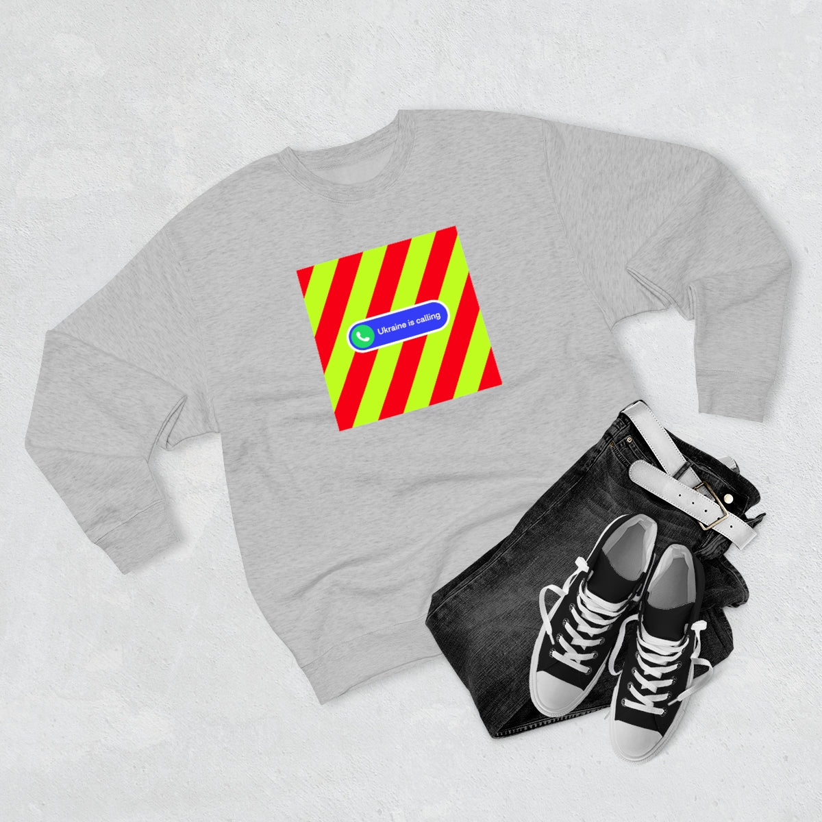 Donated To Ukraine - Unisex Premium Crewneck Sweatshirt